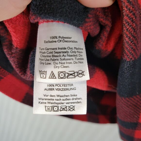 Eddie Bauer Womens Flannel jacket Large Red Black Plaid 1/4 Zip Up Pullover - Picture 7 of 8